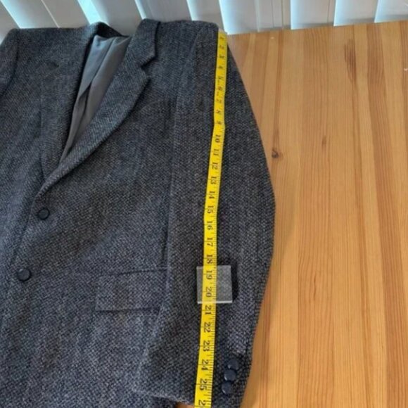 Vintage Harris Tweed Blazer Sport Coat Grey 44 Classic Old Money L - Picture 6 of 8